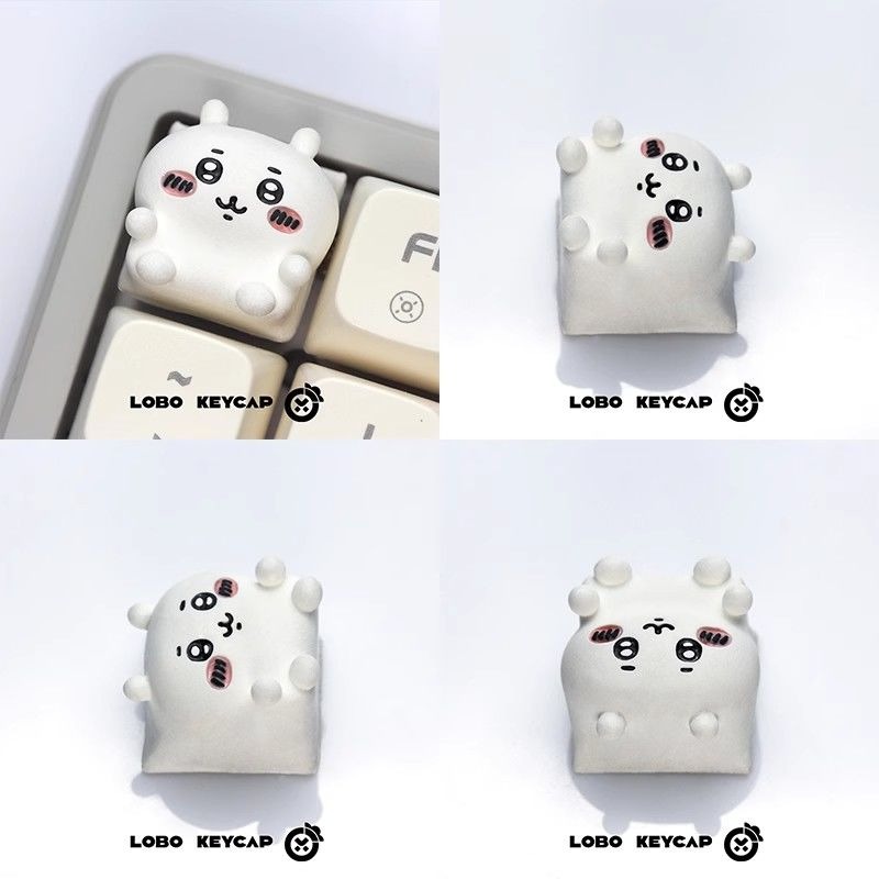 Keycap Artisan Anime - Chiikawaed かわいいアニメメカニカルキーボードキーキャップ絶妙なアニメ周辺機器交換用キーキャップカスタム装飾キーボード