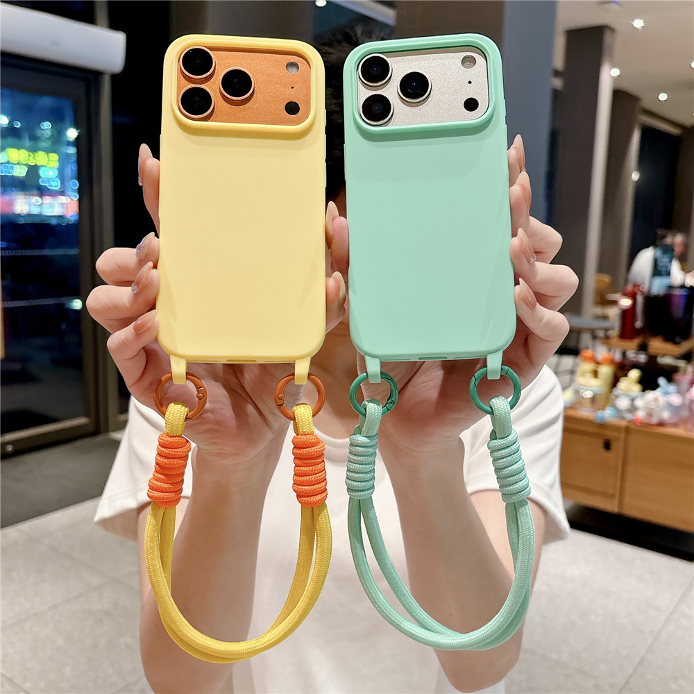 Lanyard Anime Logo - リストストラップ付きシリコン製スマホケース iPhone 17 16 15 14
