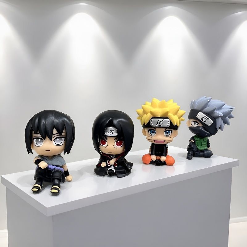 Original Anime Merchandise - ナルト漫画かわいいフィギュアモデルカワイイ2Dちび人形車飾りオフィスデスクトップディスプレイおもちゃアニメグッズ卸売