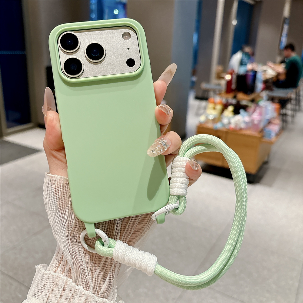 リストストラップ付きシリコン製スマホケース iPhone 1 - Lanyard Anime Logo のレビューと価格