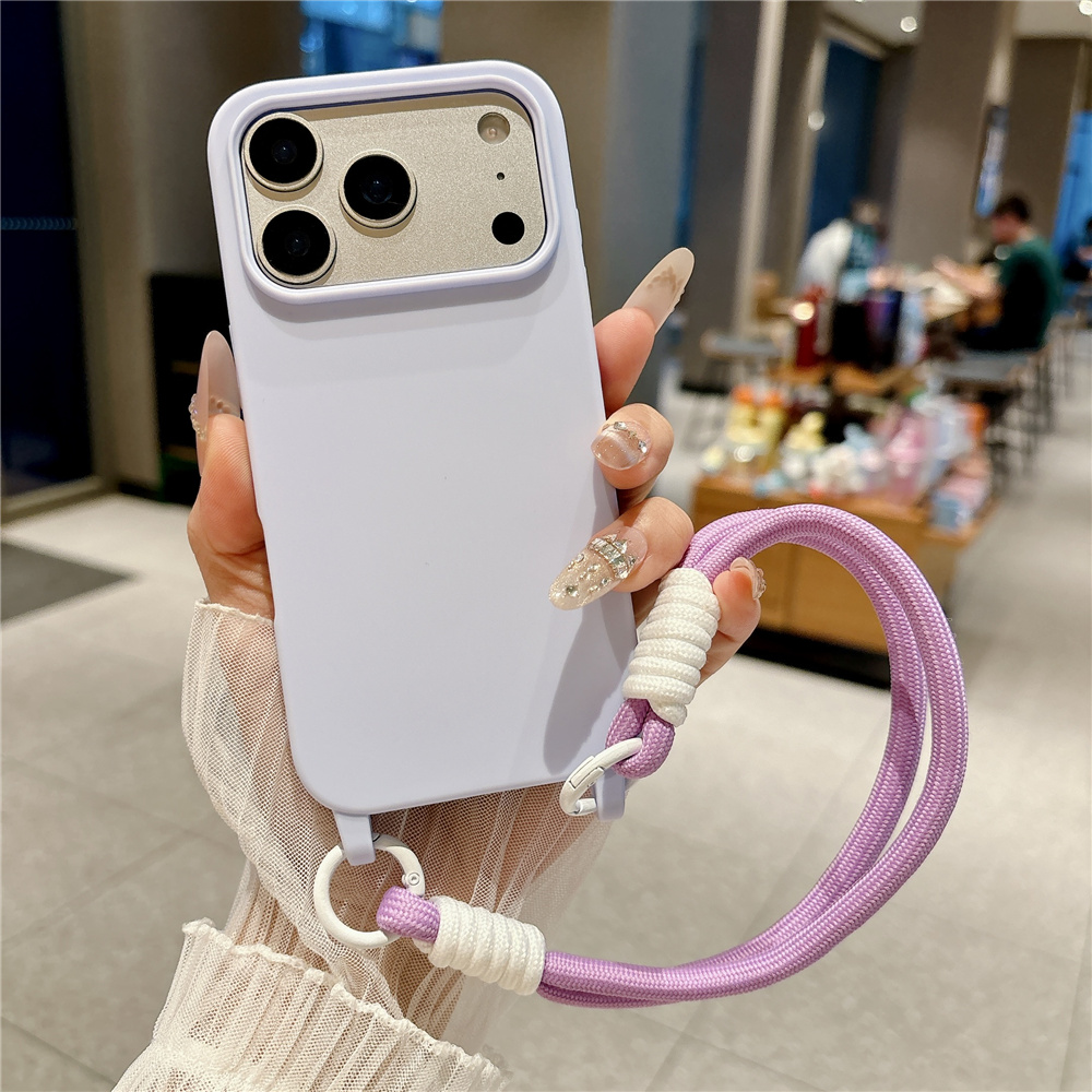 リストストラップ付きシリコン製スマホケース iPhone 1 - Lanyard Anime Logo のレビューと価格