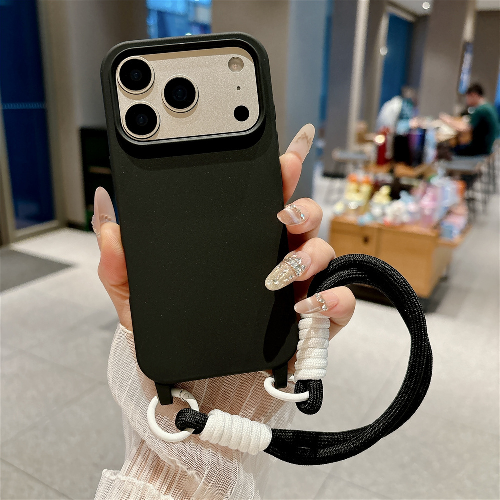 リストストラップ付きシリコン製スマホケース iPhone 1 - Lanyard Anime Logo のレビューと価格